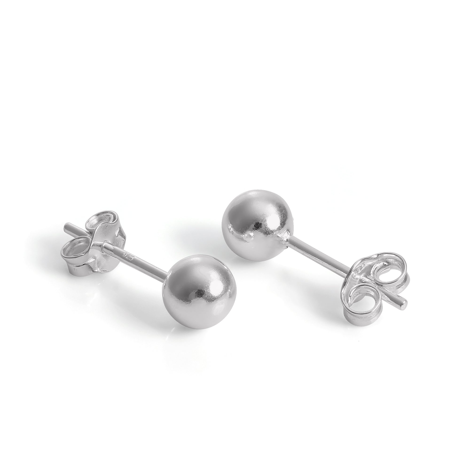 Leichte Sterlingsilber Kugelohrstecker 1 mm - 12 mm