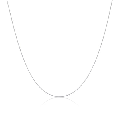 Feine Halskette aus Sterlingsilber mit Fuchsschwanzkette 14–28 Zoll