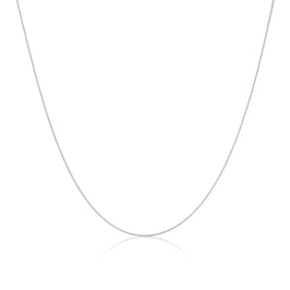 Feine Halskette aus Sterlingsilber mit Fuchsschwanzkette 14–28 Zoll
