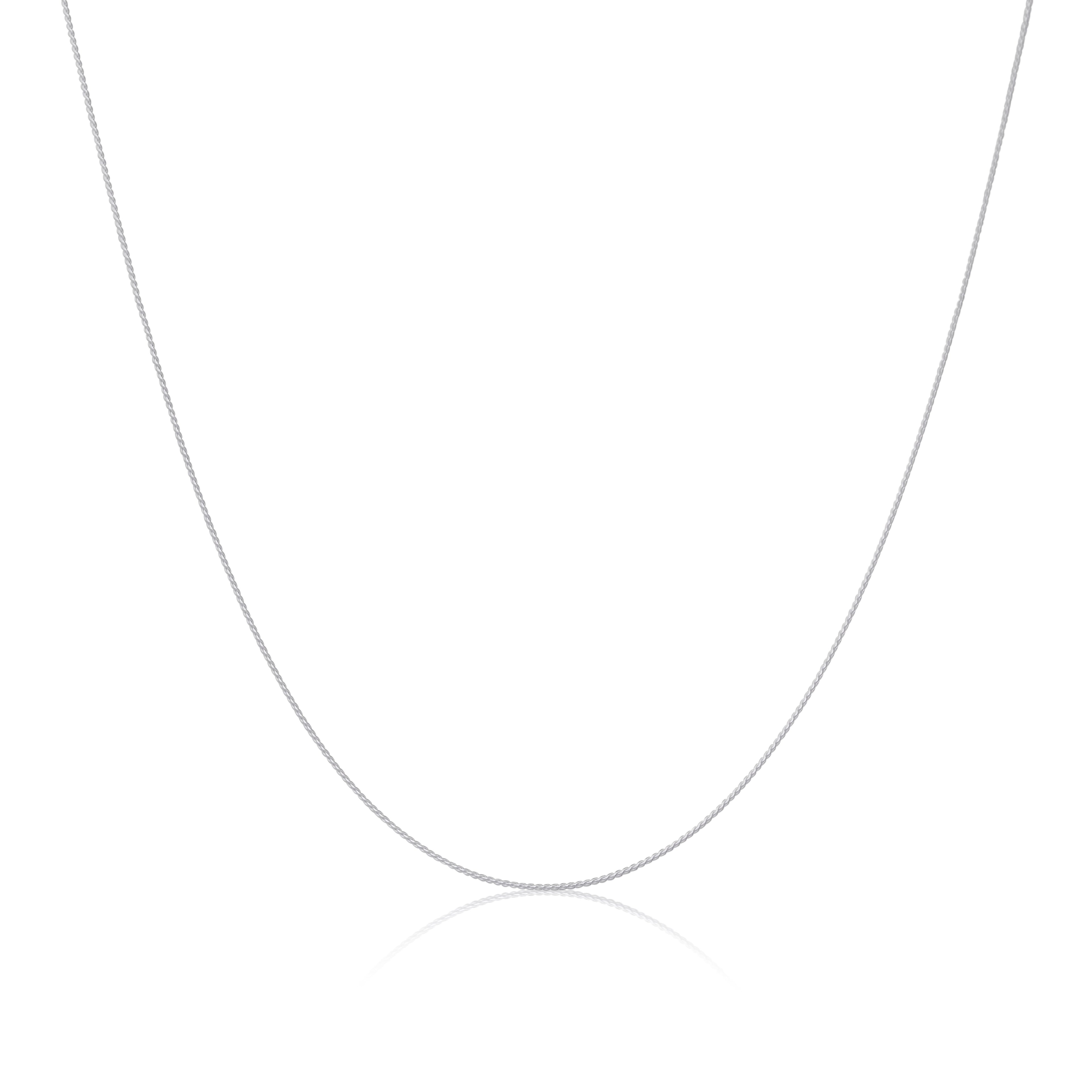Feine Halskette aus Sterlingsilber mit Fuchsschwanzkette 14–28 Zoll
