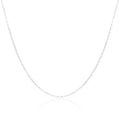 Leichte flache Kabelkette aus Sterlingsilber, 40–56 cm