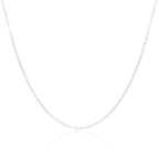 Leichte flache Kabelkette aus Sterlingsilber, 40–56 cm