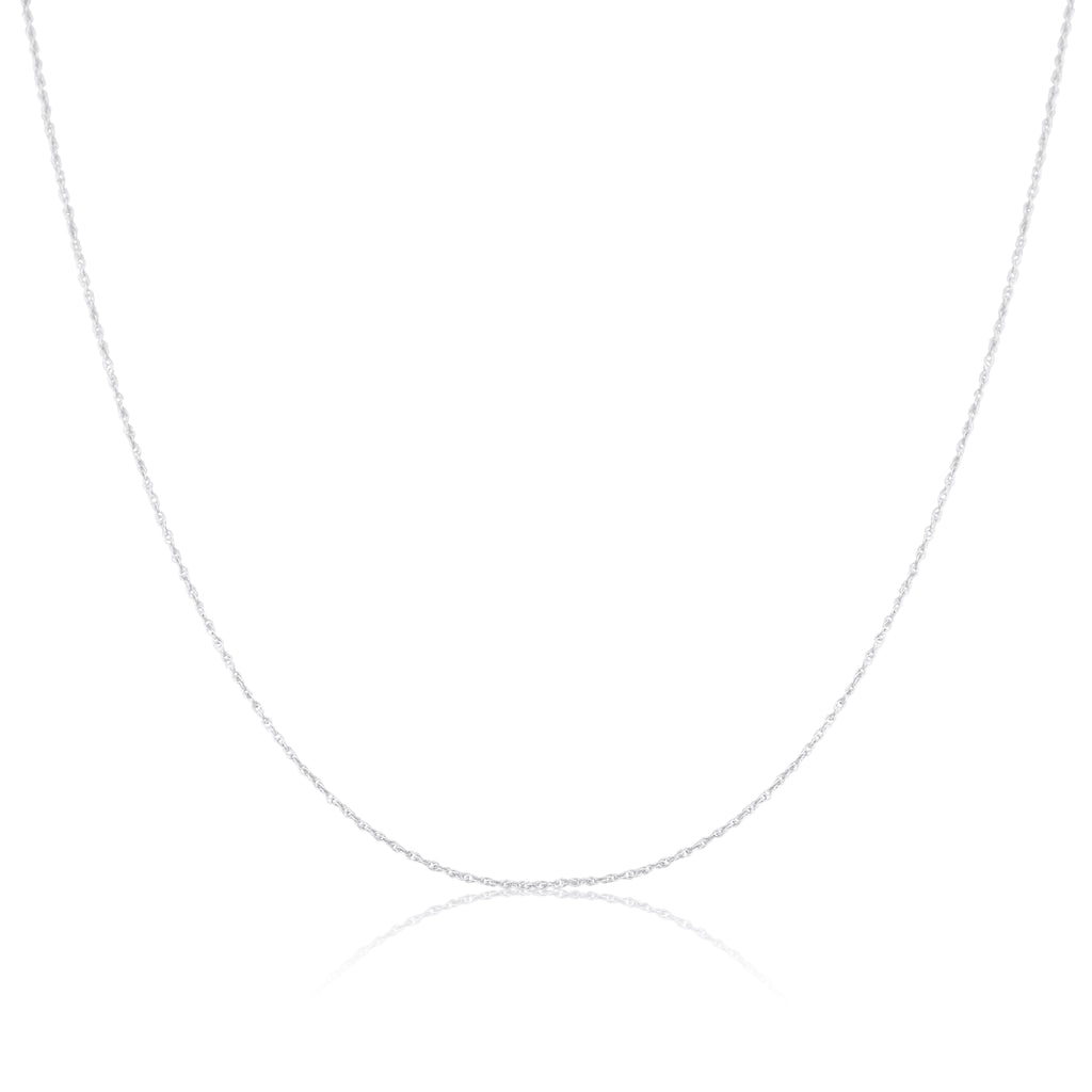 Halskette aus feinem Sterlingsilber mit Prince-of-Wales-Kette 14–28 Zoll