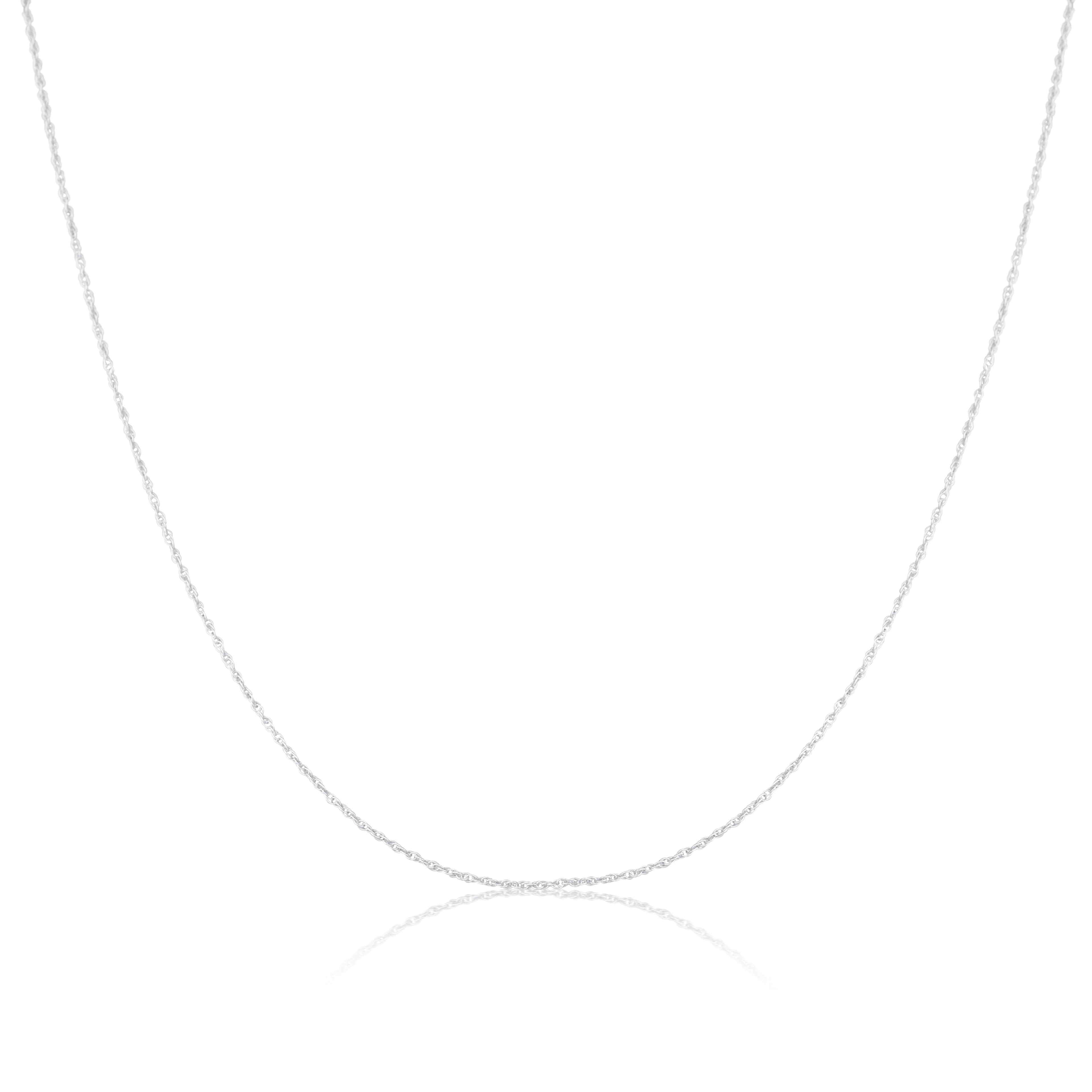 Halskette aus feinem Sterlingsilber mit Prince-of-Wales-Kette 14–28 Zoll