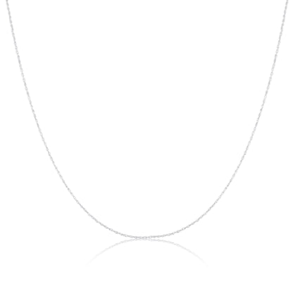 Halskette aus feinem Sterlingsilber mit Prince-of-Wales-Kette 14–28 Zoll