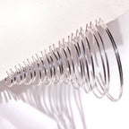 Sterlingsilber 2 mm Röhrenohrringe 12 mm - 80 mm