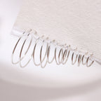 Leichte Schlafcreolen aus Sterlingsilber, 8 mm - 22 mm