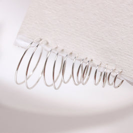 Leichte Ohrringe aus Sterlingsilber 8 mm - 22 mm