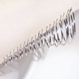 Sterlingsilber 1 mm Quadratische Ohrringe 10 mm - 40 mm