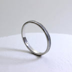 Mattierter Sterlingsilber-Ewigkeitsring I-W