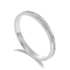 Mattierter Sterlingsilber-Ewigkeitsring I-W
