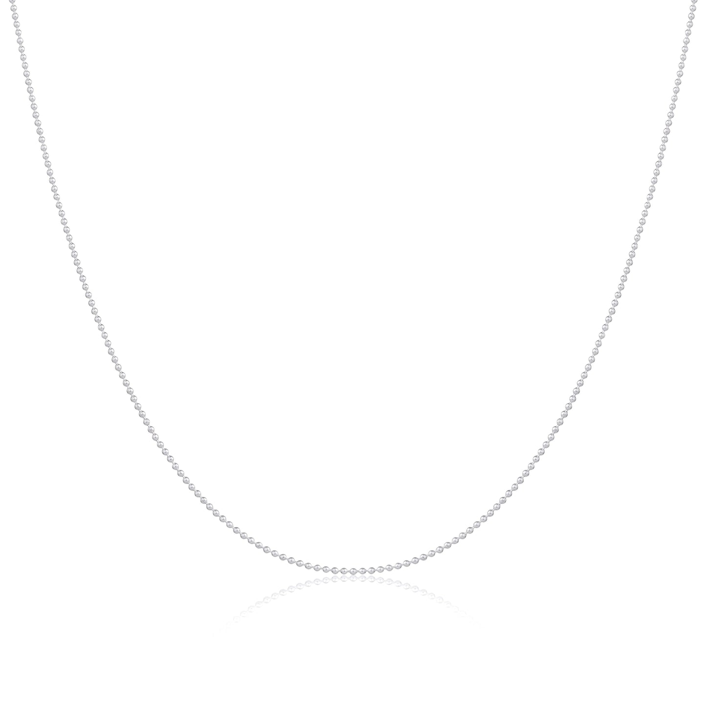 Sterlingsilber 1 mm Perlenkette 14–22 Zoll