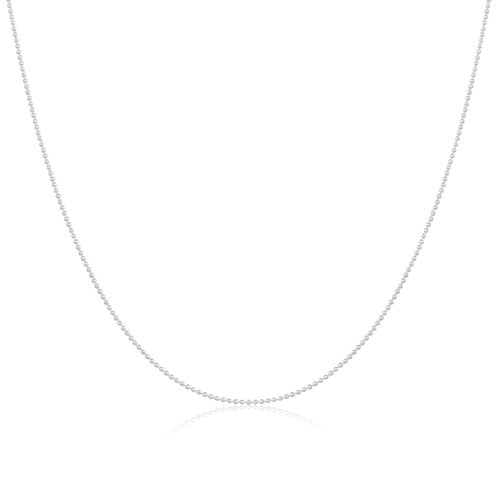 Sterlingsilber 1 mm Perlenkette 35–55 cm