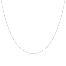 Sterlingsilber 1 mm Perlenkette 35–55 cm
