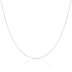 Lange Kette aus Sterlingsilber mit Diamantschliff 14–22 Zoll
