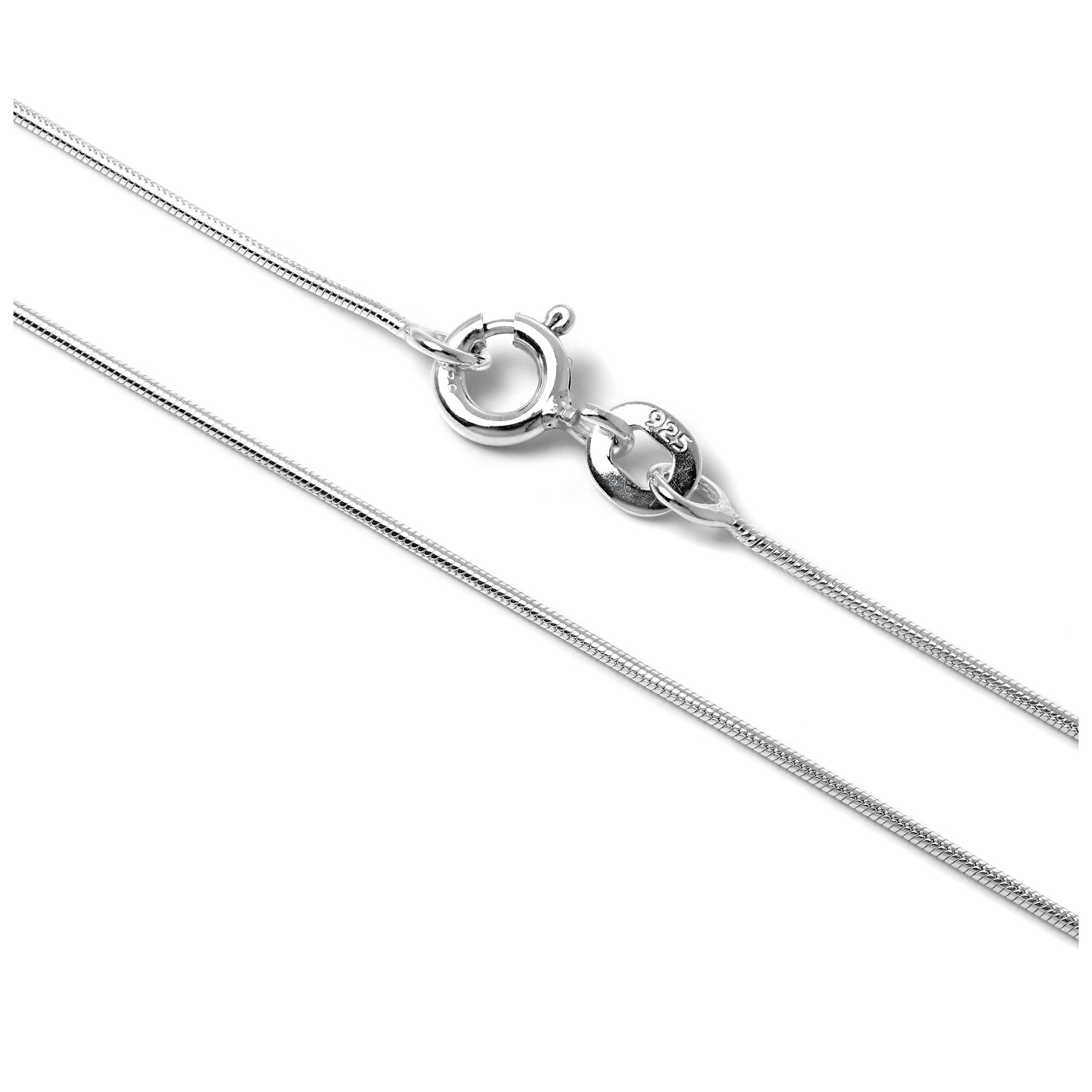 Sterlingsilber 1 mm Schlangenkette 14 - 22 Zoll