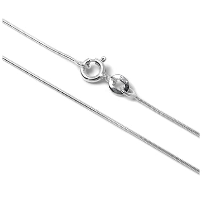 Sterling Silber 1 mm Schlangenkette 14 - 22 Zoll