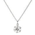 Sterlingsilber 45,5 cm Diamantschliff Schneeflocke Halskette