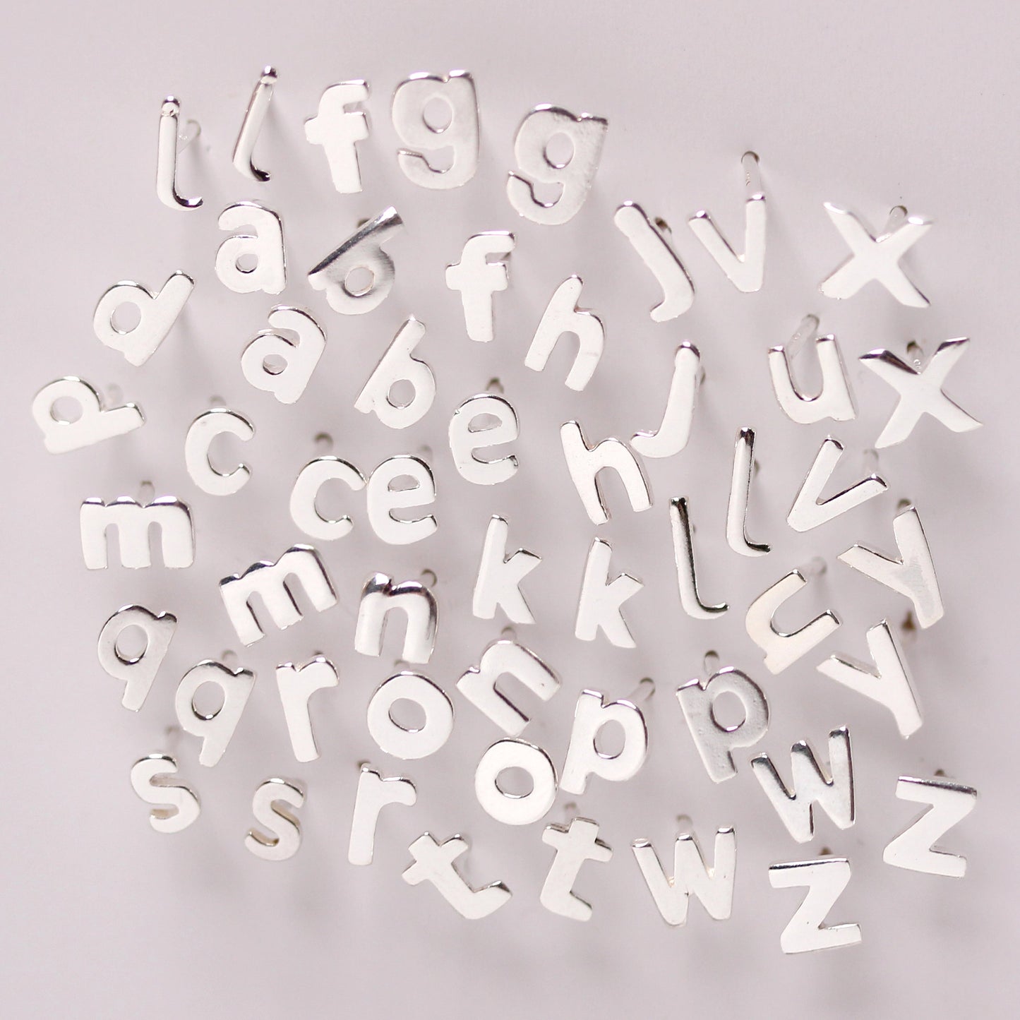 Sterling Silber Alphabet Buchstaben Ohrstecker