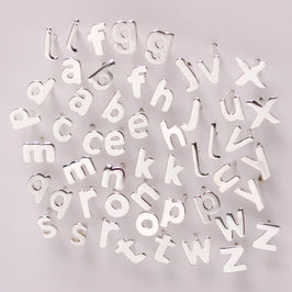 Sterlingsilber Alphabet Buchstaben Ohrstecker