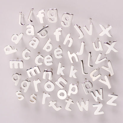 Sterling Silber Alphabet Buchstaben Ohrstecker