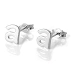 Sterlingsilber Alphabet Buchstaben Ohrstecker