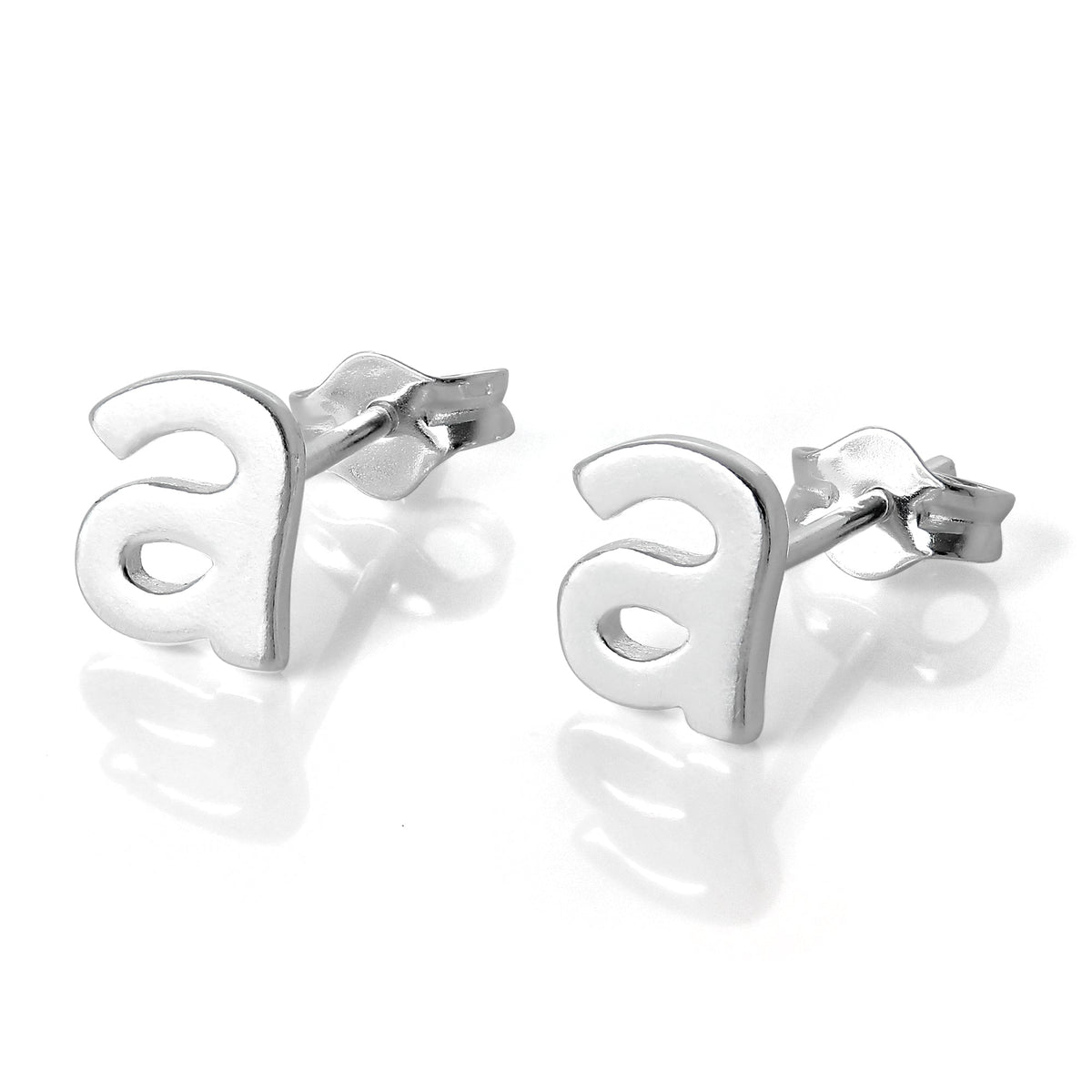 Sterlingsilber Alphabet Buchstaben Ohrstecker