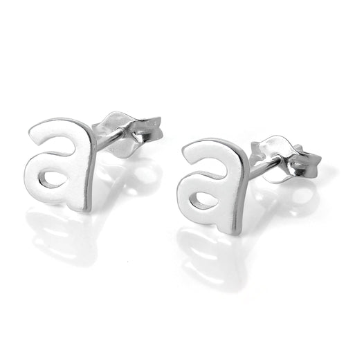 Sterlingsilber Alphabet Buchstaben Ohrstecker