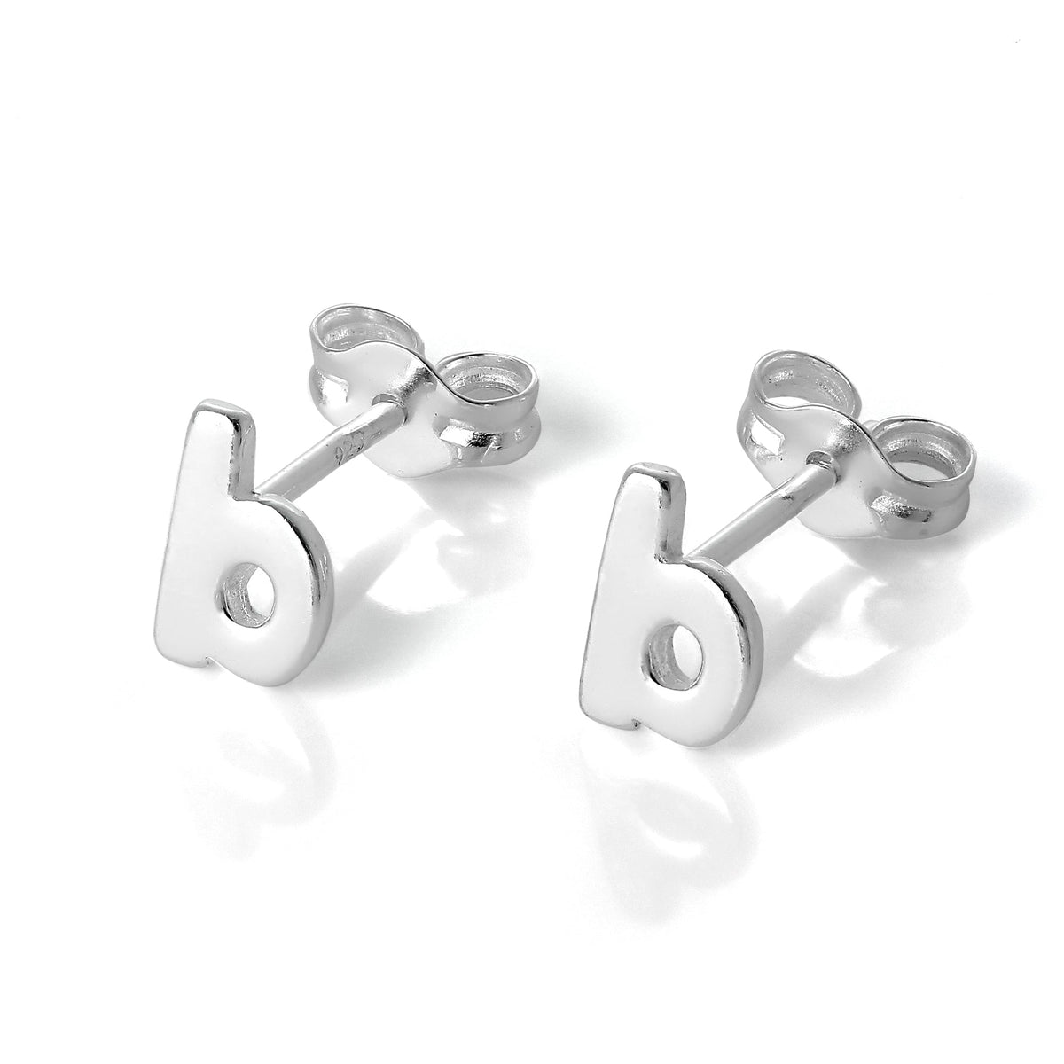 Sterlingsilber Alphabet Buchstaben Ohrstecker