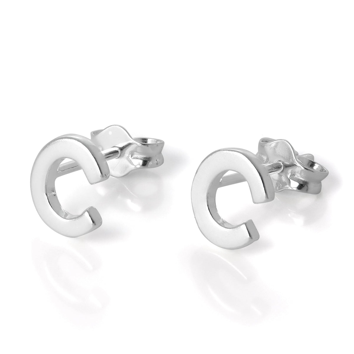 Sterlingsilber Alphabet Buchstaben Ohrstecker