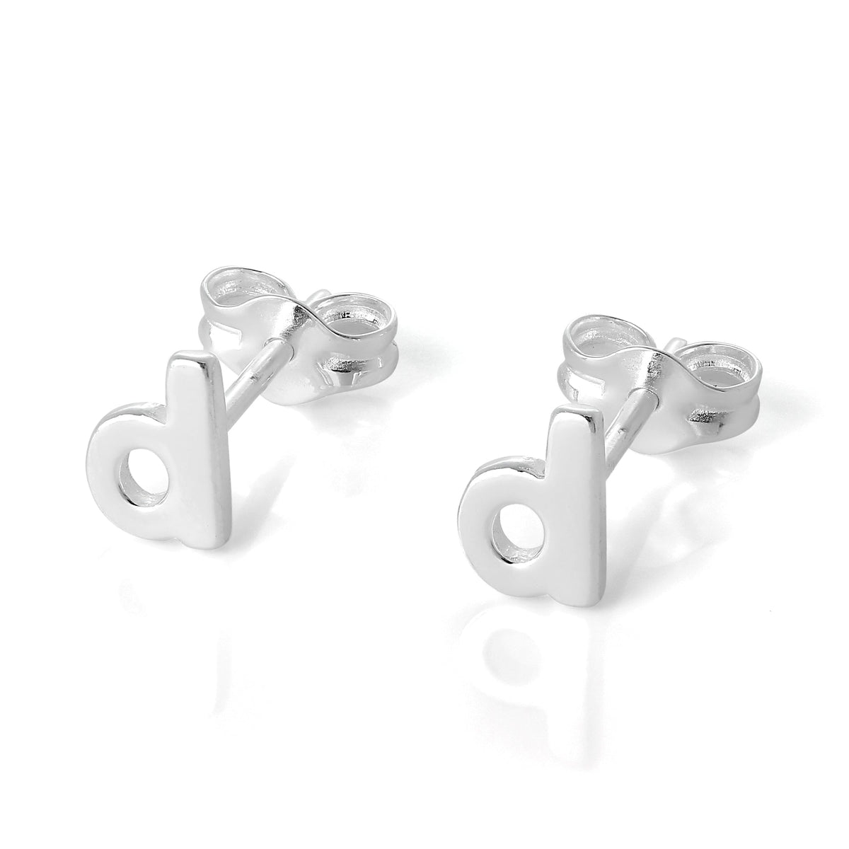 Sterlingsilber Alphabet Buchstaben Ohrstecker