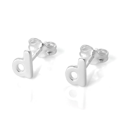 Sterling Silber Alphabet Buchstaben Ohrstecker
