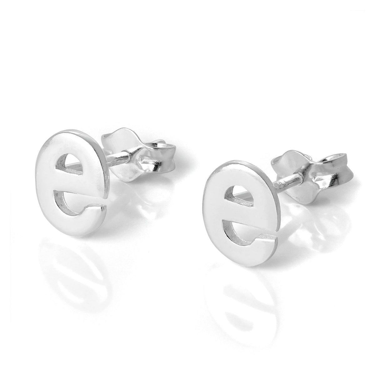 Sterlingsilber Alphabet Buchstaben Ohrstecker