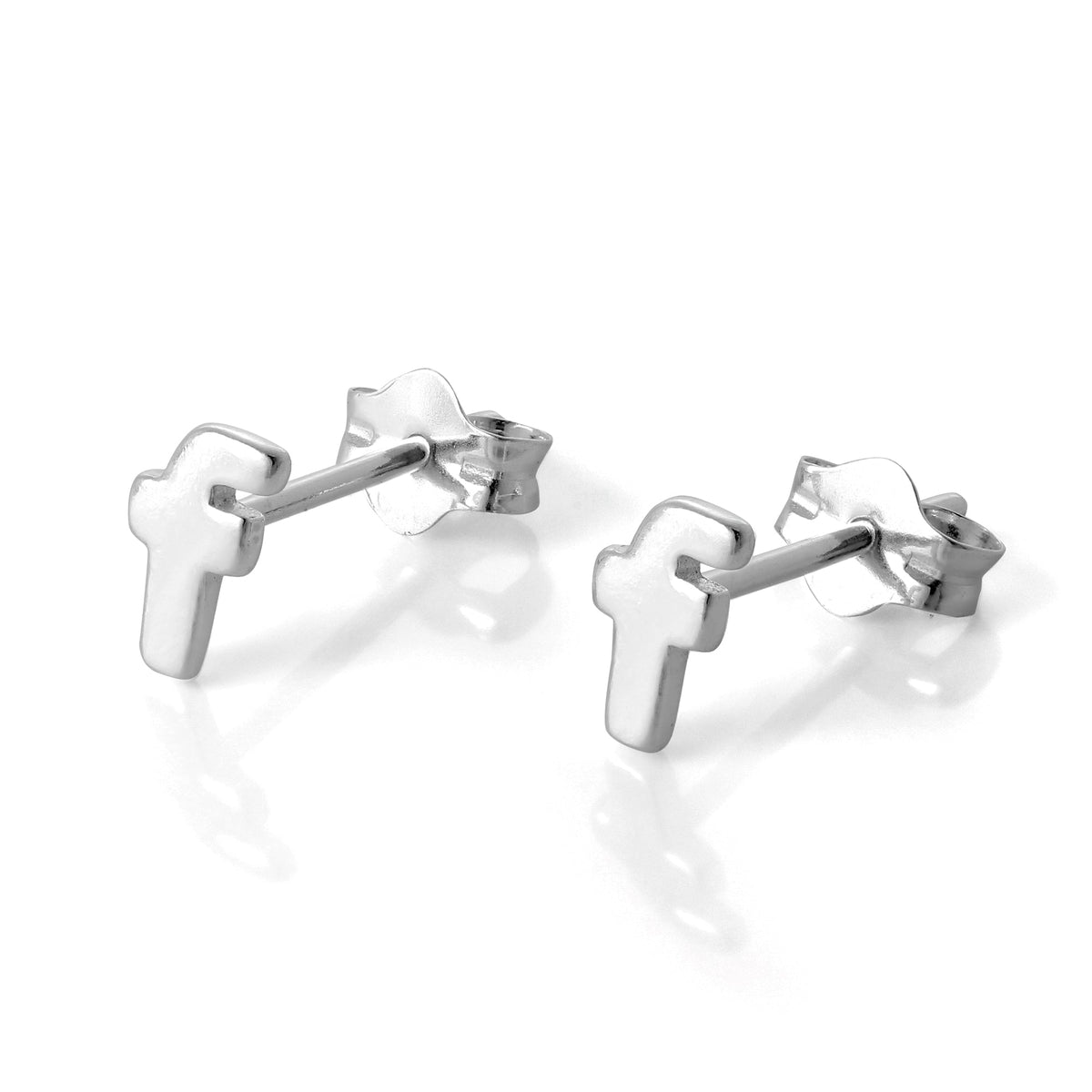 Sterlingsilber Alphabet Buchstaben Ohrstecker