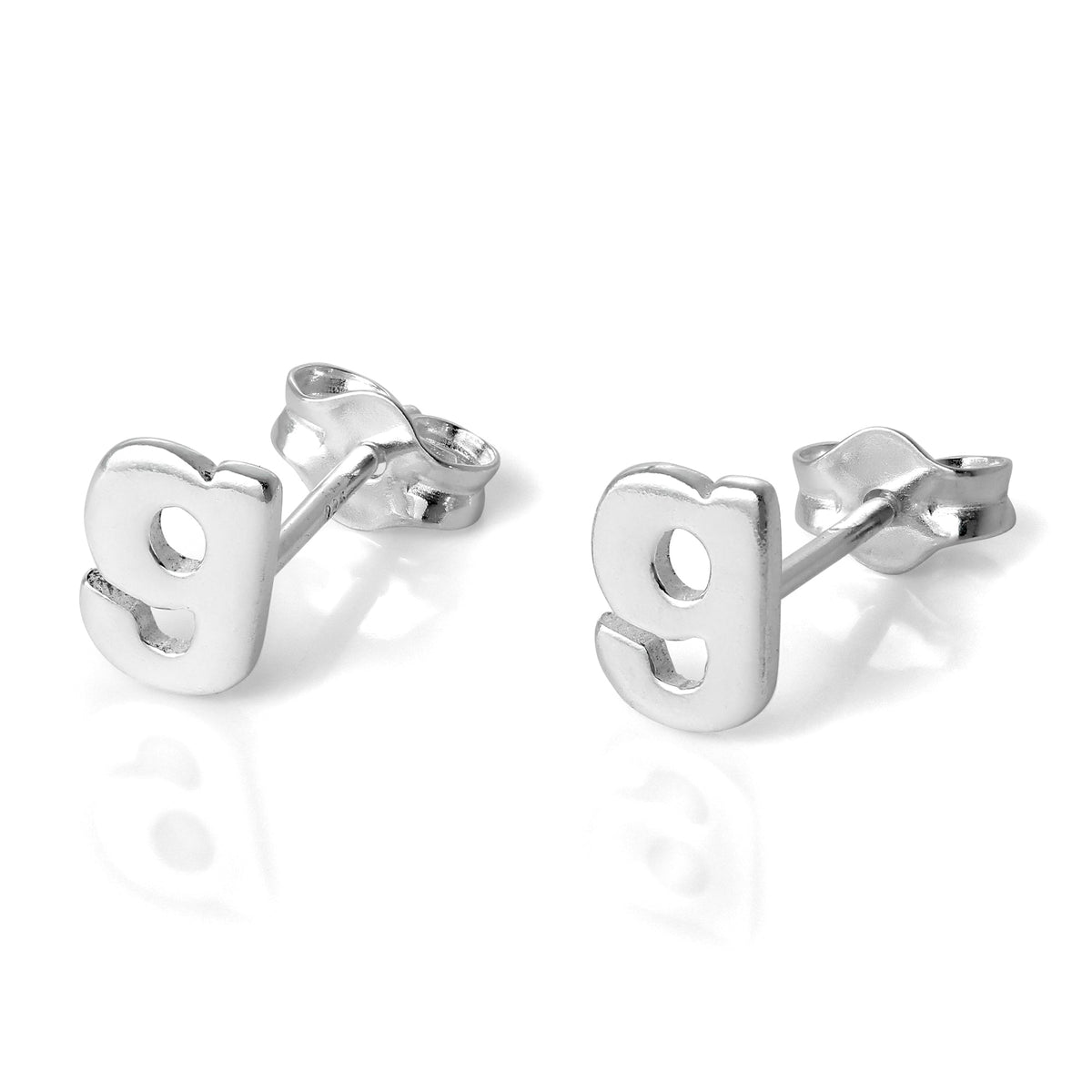 Sterlingsilber Alphabet Buchstaben Ohrstecker