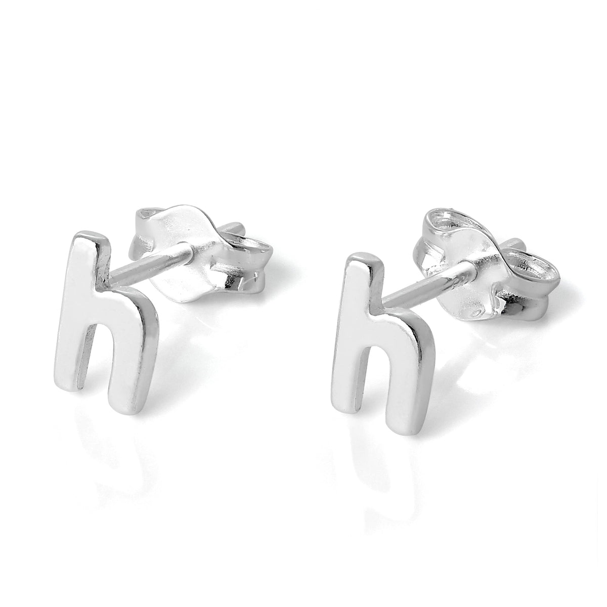 Sterlingsilber Alphabet Buchstaben Ohrstecker