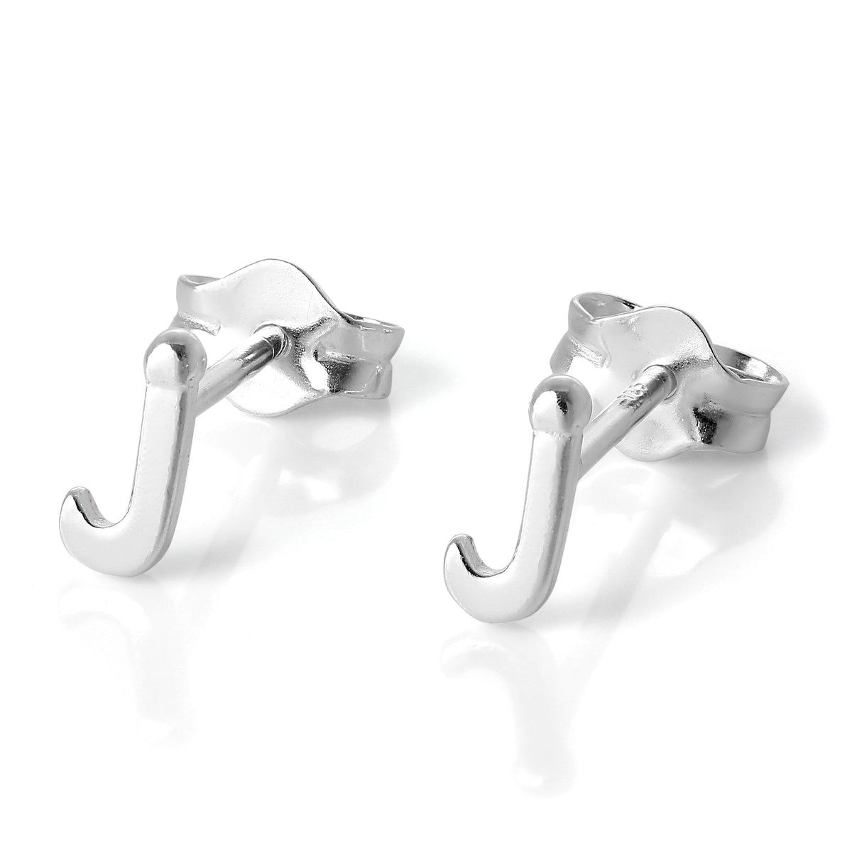 Sterlingsilber Alphabet Buchstaben Ohrstecker