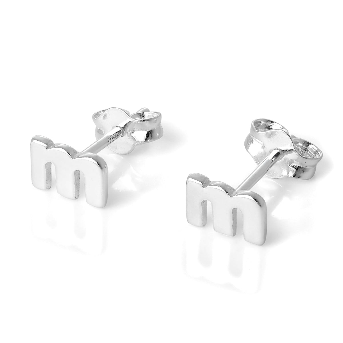 Sterlingsilber Alphabet Buchstaben Ohrstecker