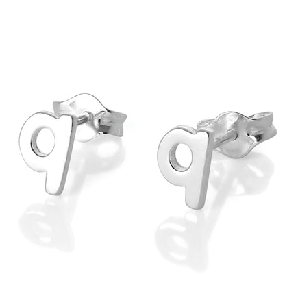 Sterling Silber Alphabet Buchstaben Ohrstecker