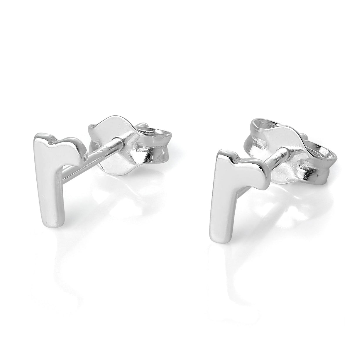 Sterlingsilber Alphabet Buchstaben Ohrstecker
