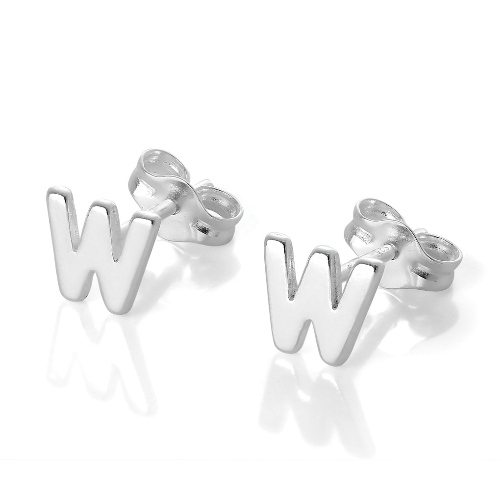Sterlingsilber Alphabet Buchstaben Ohrstecker