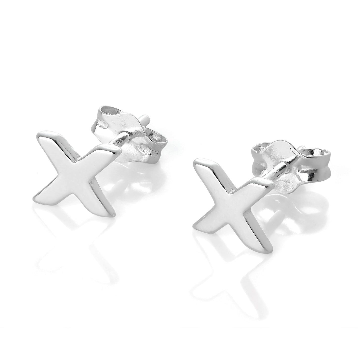 Sterling Silber Alphabet Buchstaben Ohrstecker