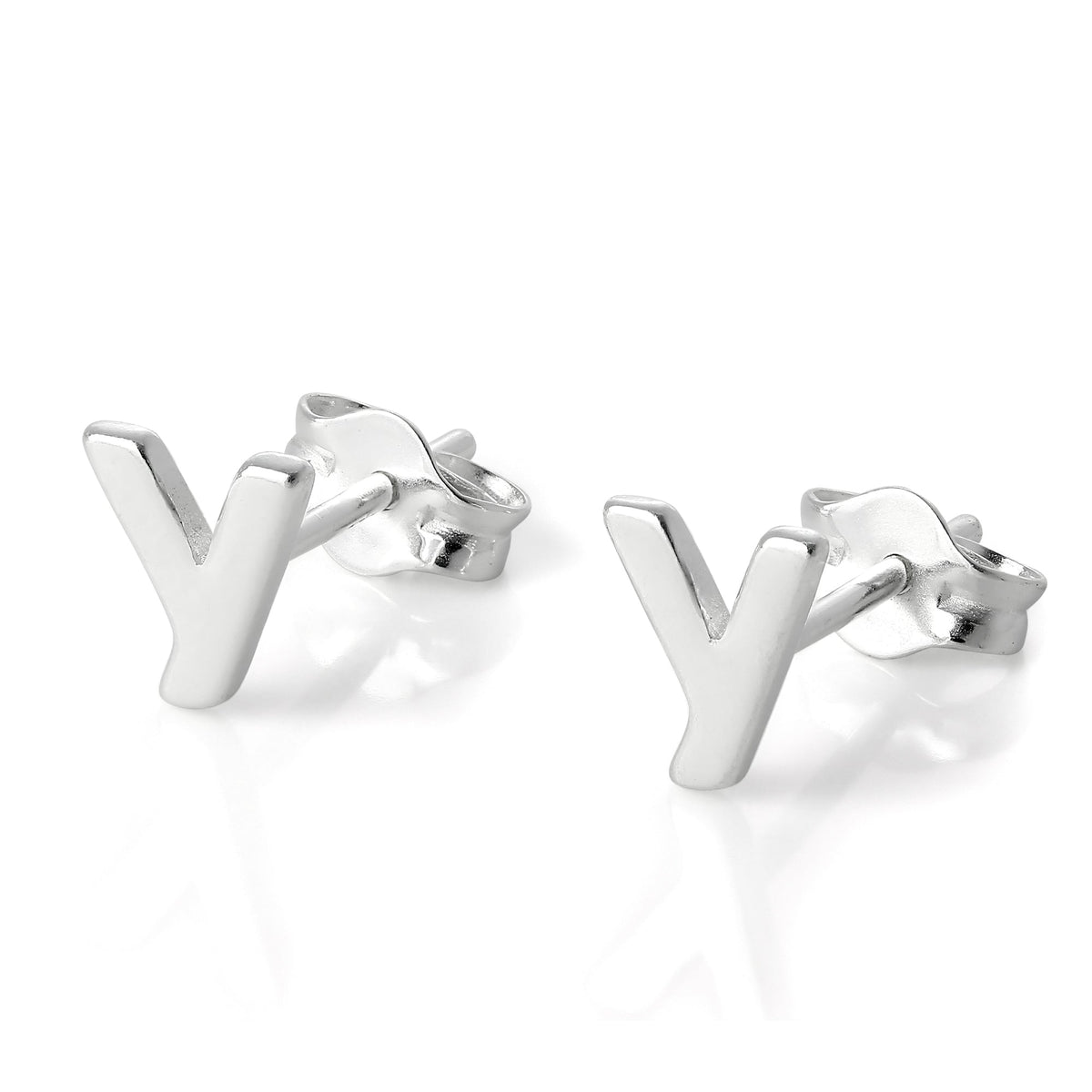 Sterlingsilber Alphabet Buchstaben Ohrstecker