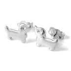 Sterlingsilber Dackel Ohrstecker