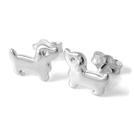 Sterlingsilber Dackel Ohrstecker