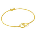 Armband mit Unendlichkeitszeichen und feiner Erbskette aus vergoldetem Sterlingsilber
