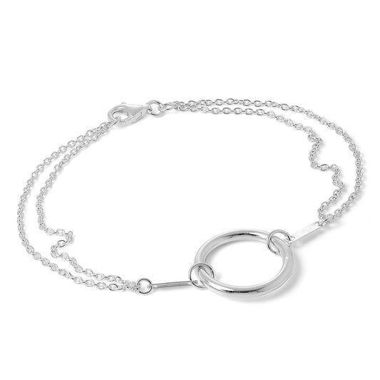 Sterlingsilber Karma Unendlichkeit Ring Armband