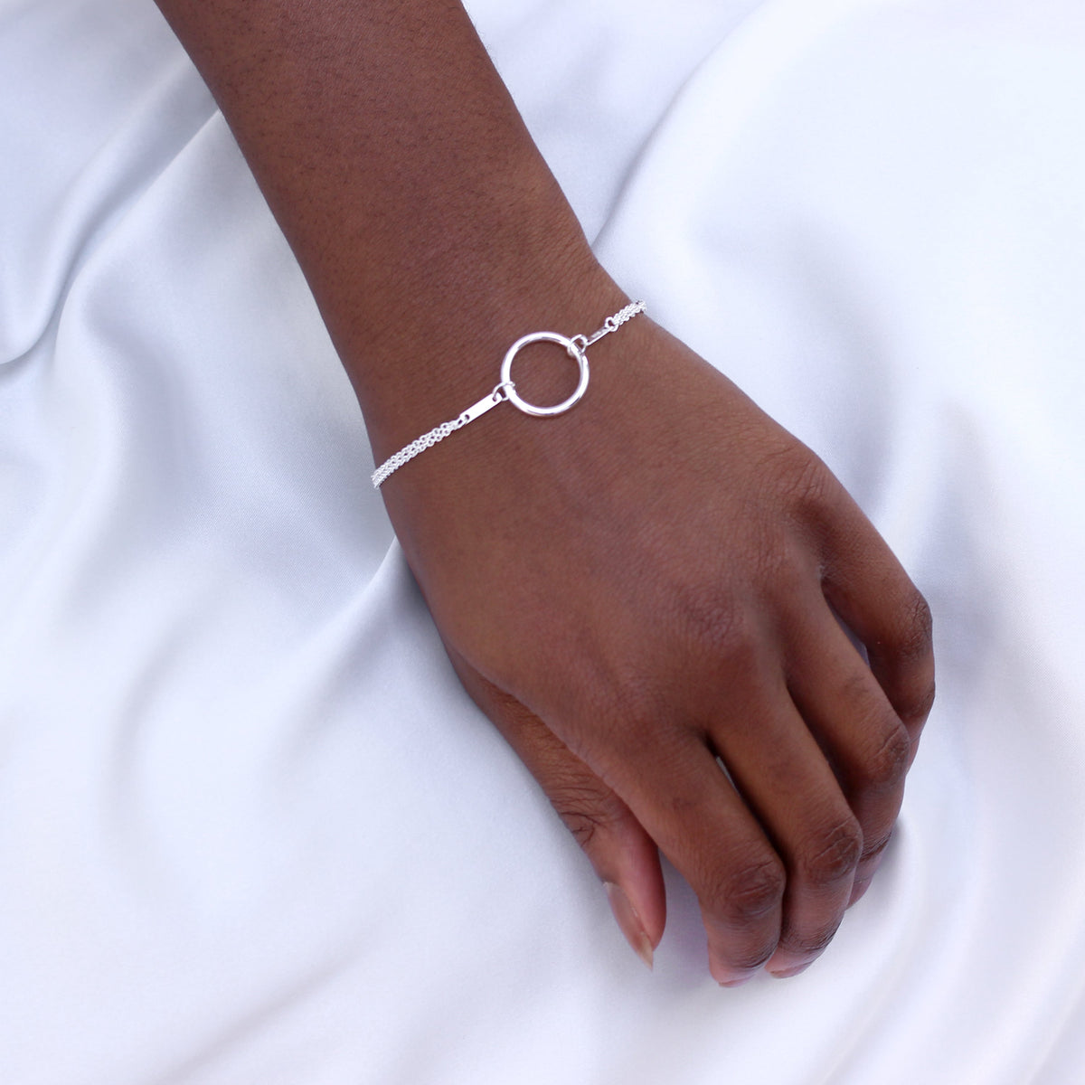 Sterlingsilber Karma Unendlichkeit Ring Armband