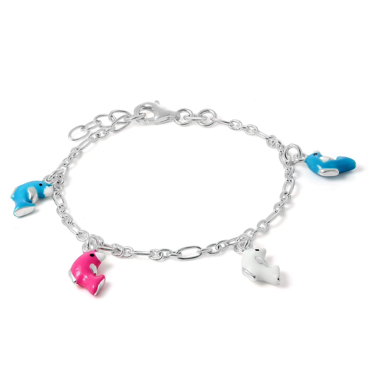 Kinder Sterlingsilber Delfin Anhänger Armband