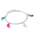 Kinder Sterlingsilber Delfin Anhänger Armband